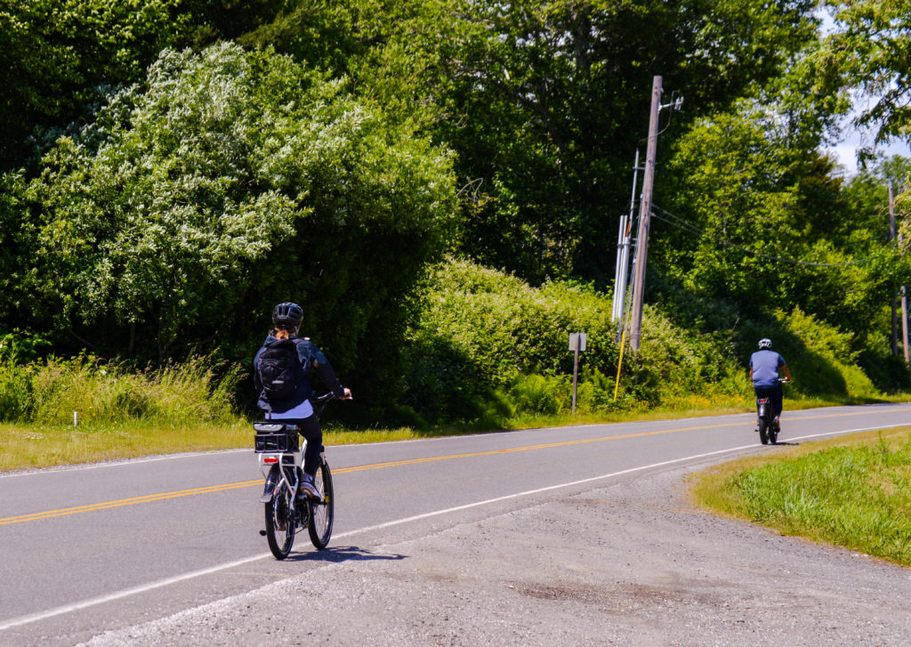 biker on Eagle Harbor Drive