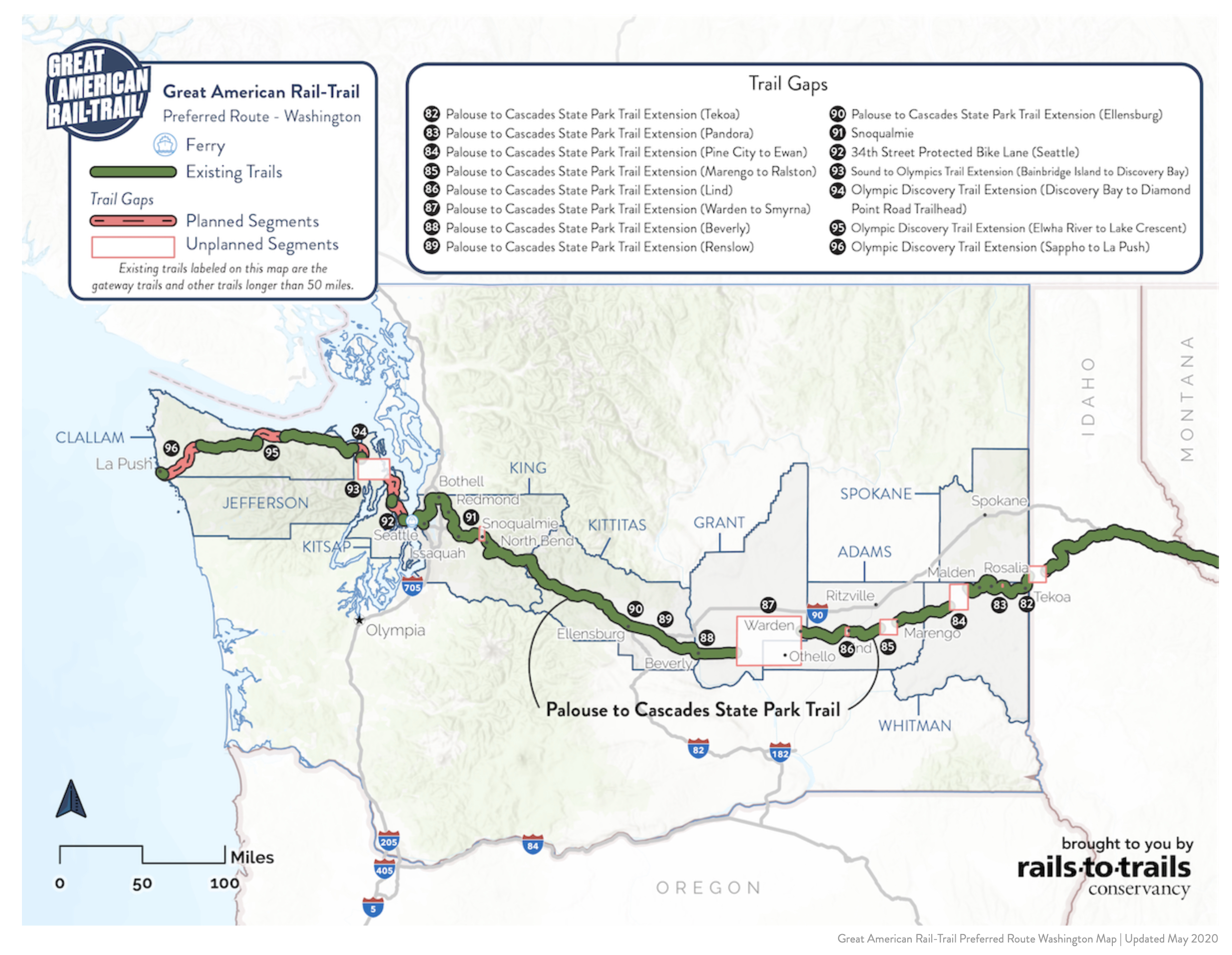 Great American Rail Trail in Washington