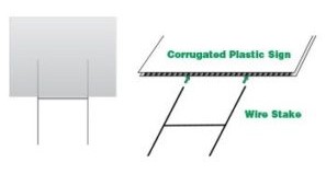 Corrugated plastic sign