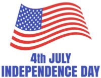 July 4 Independence Day in the United States. Flag of the USA. Vector illustration