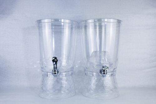 Plastic cold beverage dispensers