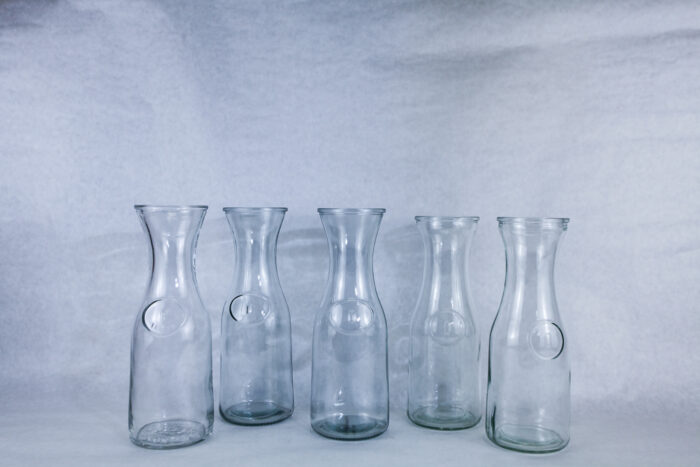 Glass carafes, .75 qt - #120