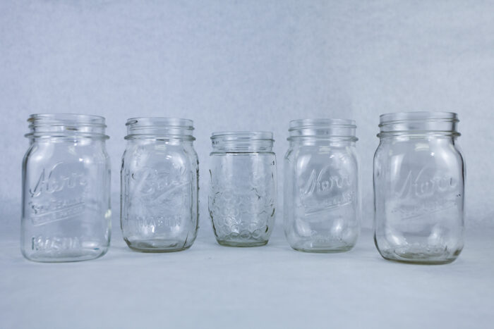 Mason jar vases, pint-sized - #133