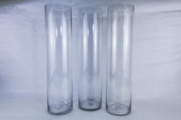 Tall cylindrical glass vases - #135