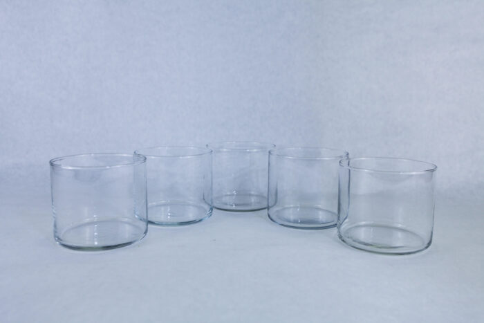 Cylindrical 3" glass vases - #139