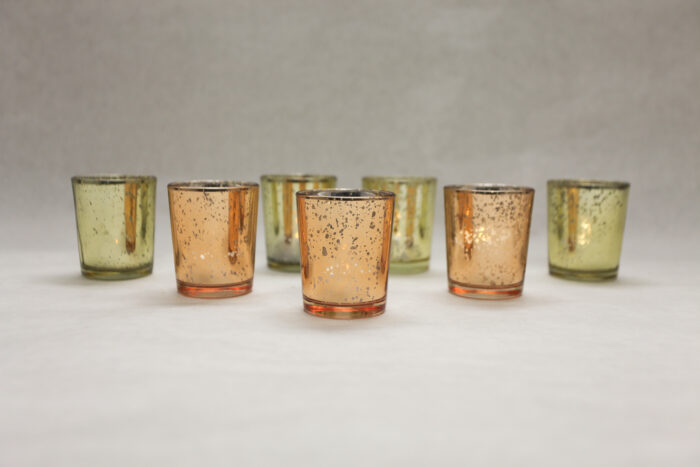 Votive candle holders, gold or copper - #153