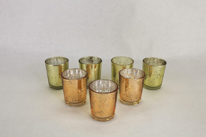 Votive candle holders, gold or copper - #153 - Image 2