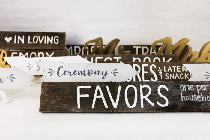 Event & wedding tabletop signs - #175