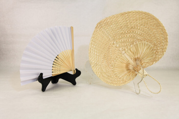 Paper or palm leaf fans - #177